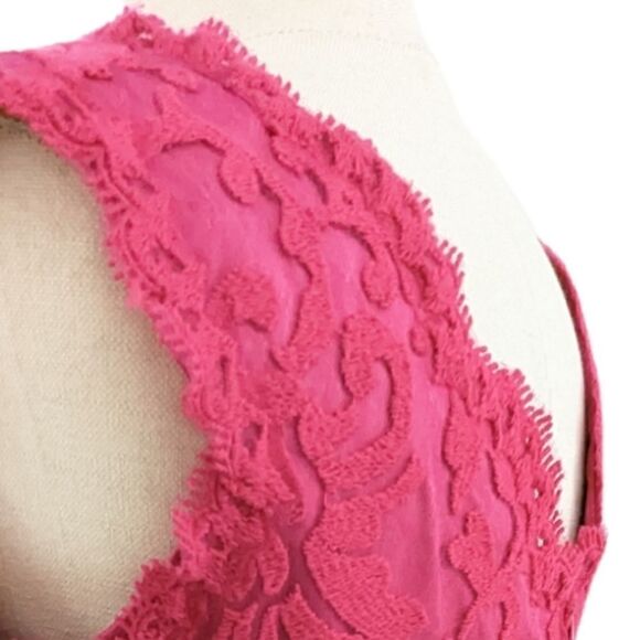 Tadashi Shoji fuschia lace dress size 6 - Picture 5 of 15
